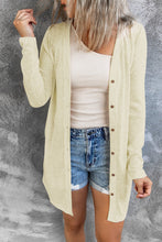 Load image into Gallery viewer, Button Down Long Sleeve Longline Cardigan
