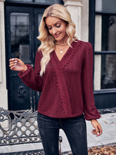 Load image into Gallery viewer, Long Sleeve Surplice Neck Blouse
