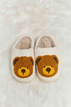 Load image into Gallery viewer, Teddy Bear Print Plush Slide Slippers
