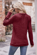 Load image into Gallery viewer, Double Take V-Neck Long Sleeve Ribbed Top
