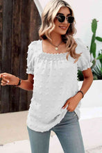 Load image into Gallery viewer, Swiss Dot Puff Sleeve Square Neck Blouse
